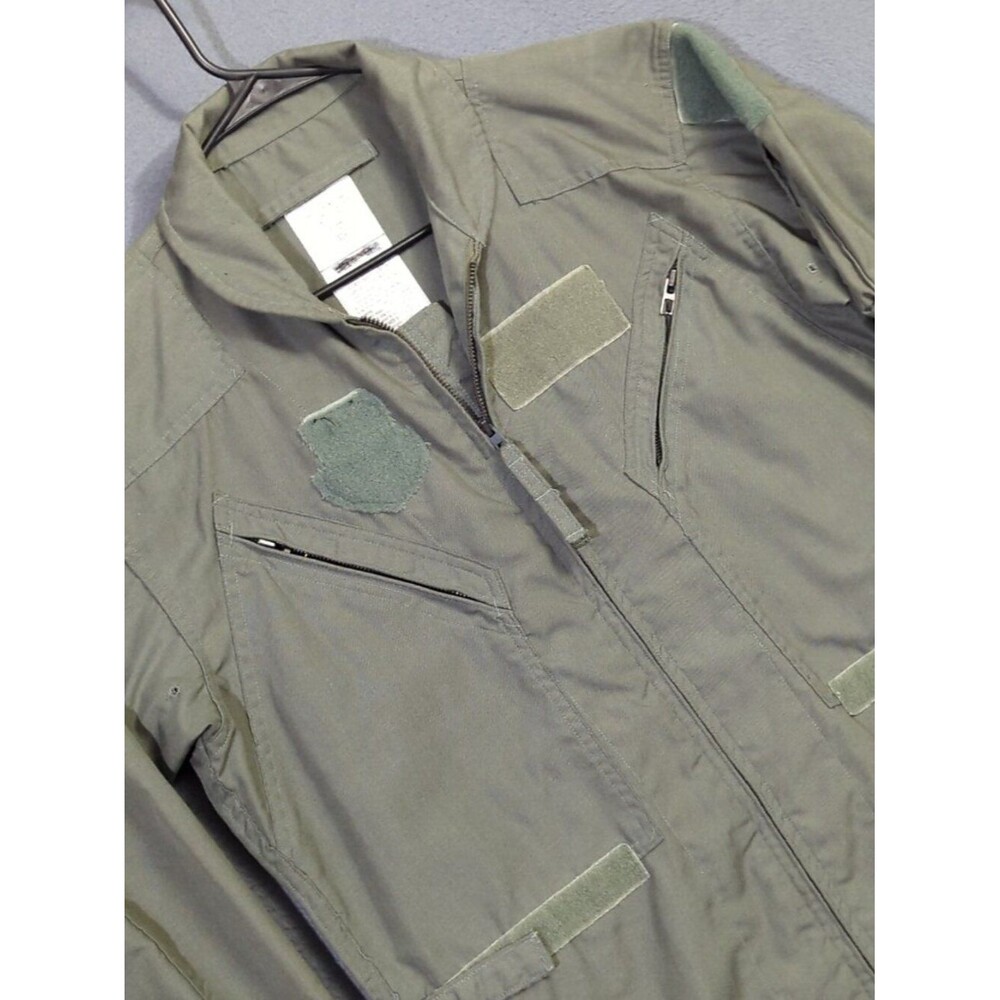 Vintage Military Coveralls Men's 42 Sage Green Flyers Summer Fire Resistant